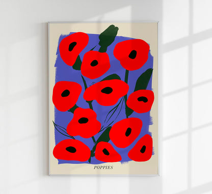 Poppies Flower Art Print