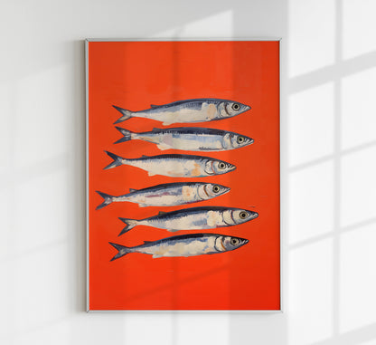 Sardines and Anchovis can Set of 2 Prints