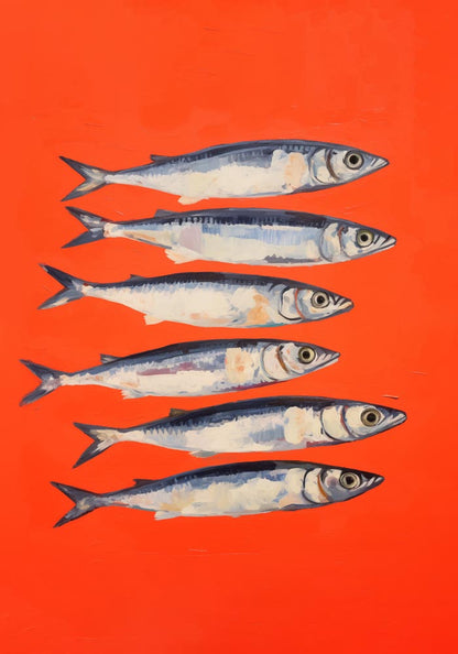 Anchovies in Red Art Print