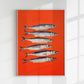 Anchovies in Red Art Print