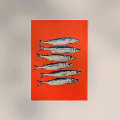 Anchovies in Red Art Print