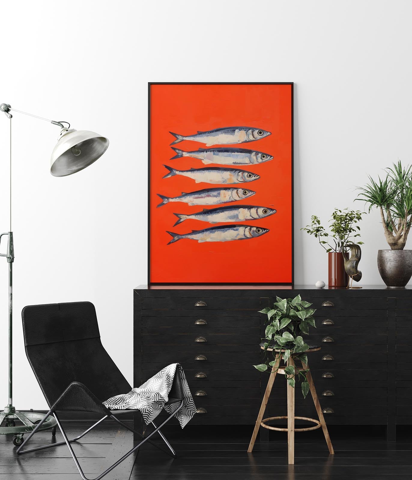 Anchovies in Red Art Print