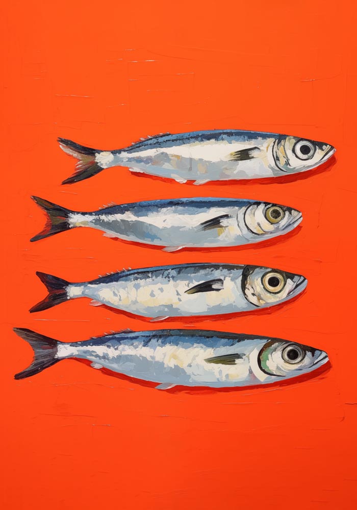 Sardines in Red Art Print