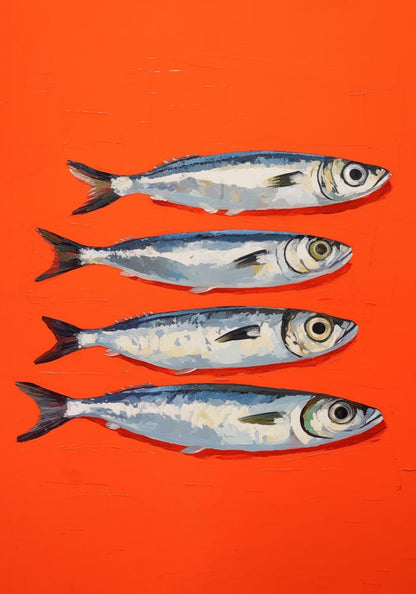 Sardines in Red Art Print