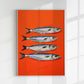 Sardines in Red Art Print