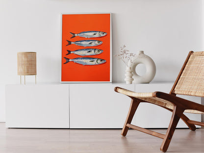 Sardines in Red Art Print