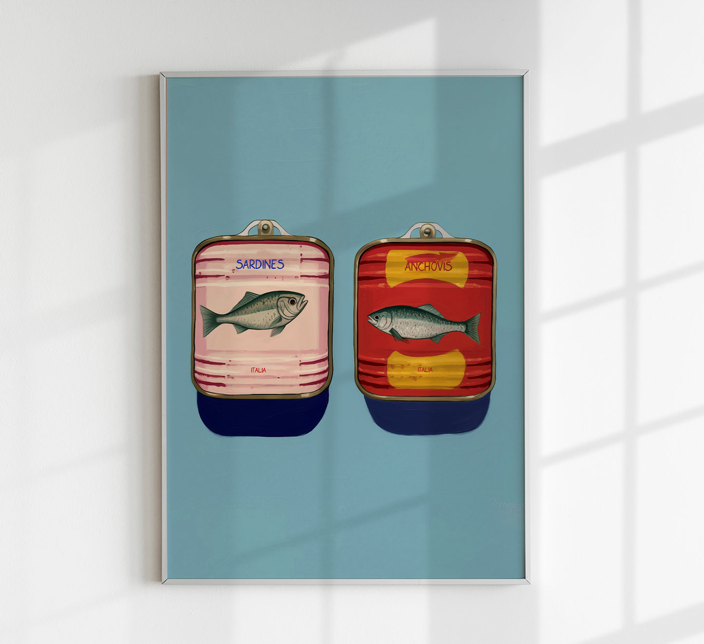 Sardines and Anchovis can Set of 2 Prints