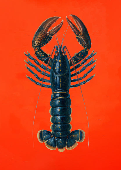 Lobster in Red Art Print