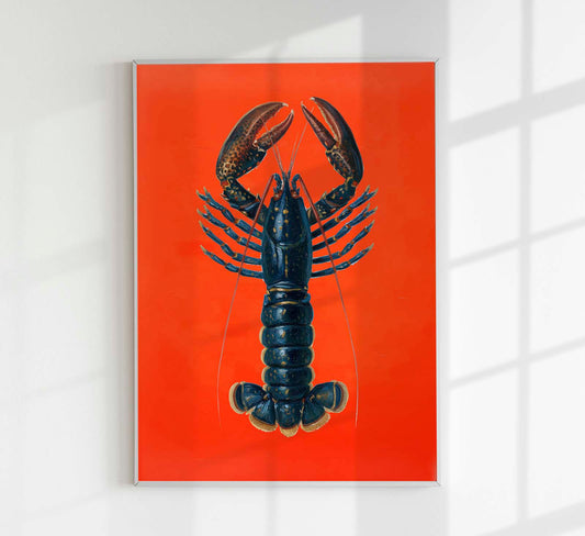 Lobster in Red Art Print