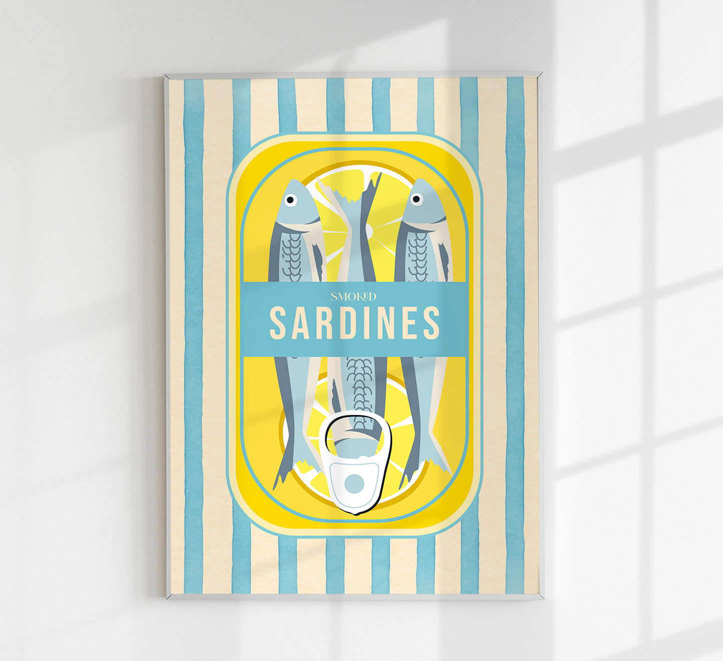 Smoked Sardines Striped Art Print