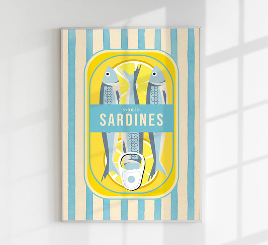 Smoked Sardines Striped Art Print