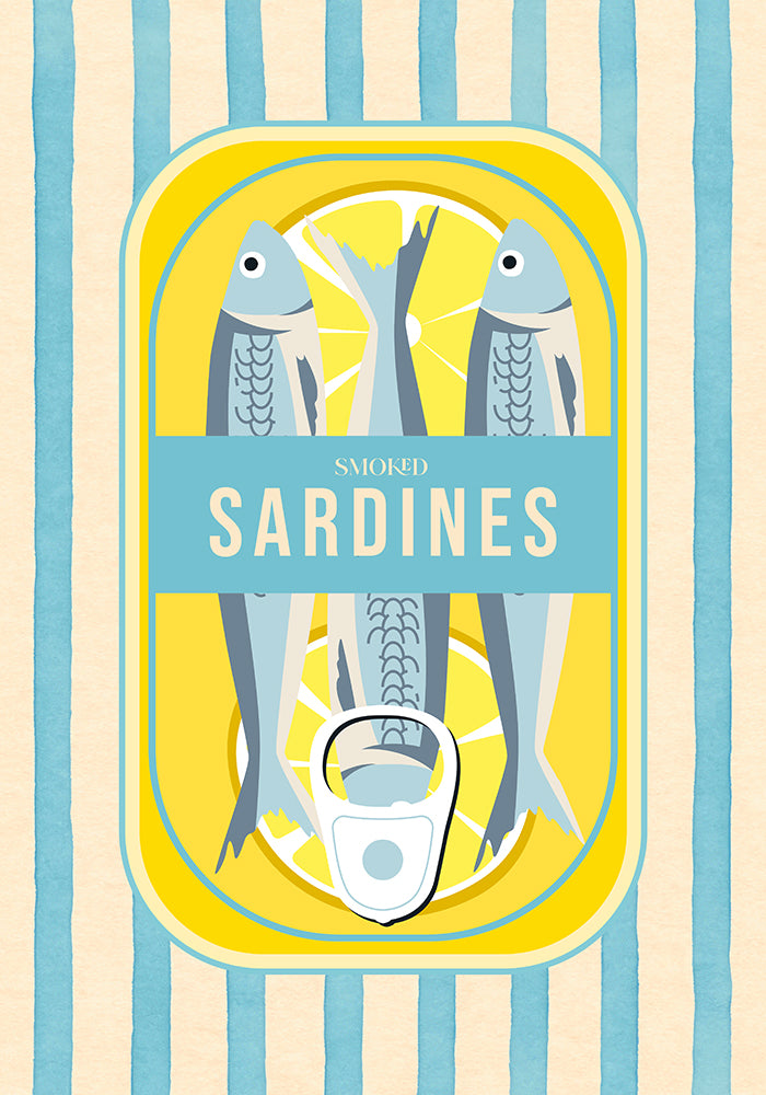 Smoked Sardines Striped Art Print