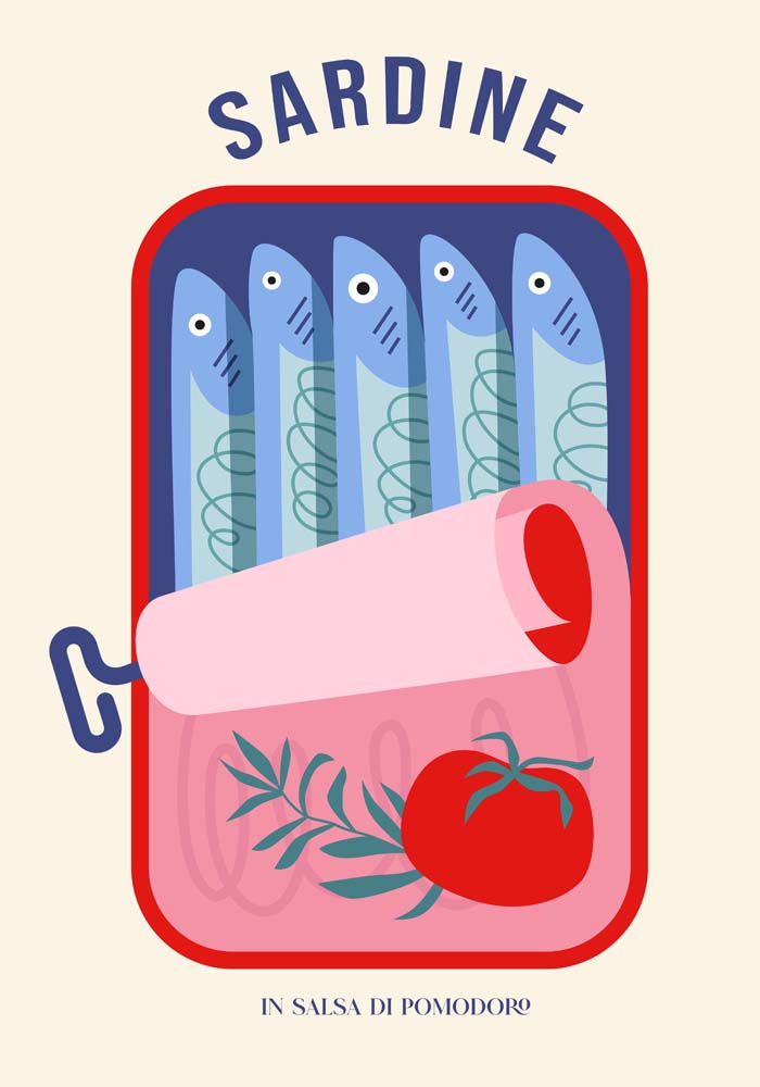Sardine in Salva di Pomodoro Art Print