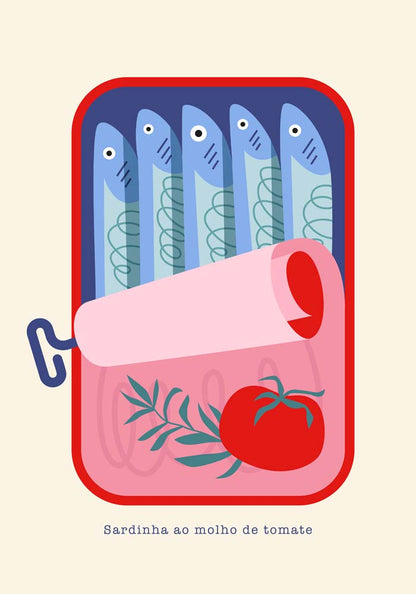 Sardinha ao molho de tomate Art Print