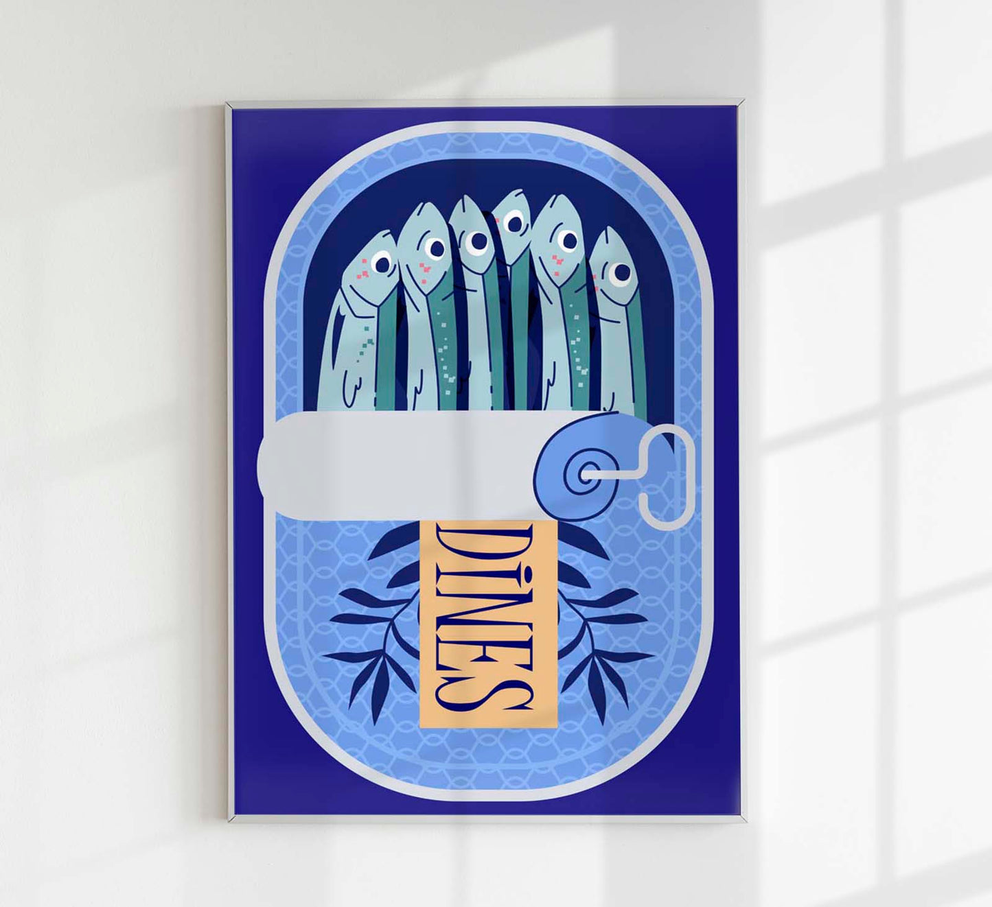 Sardines Blue Art Print