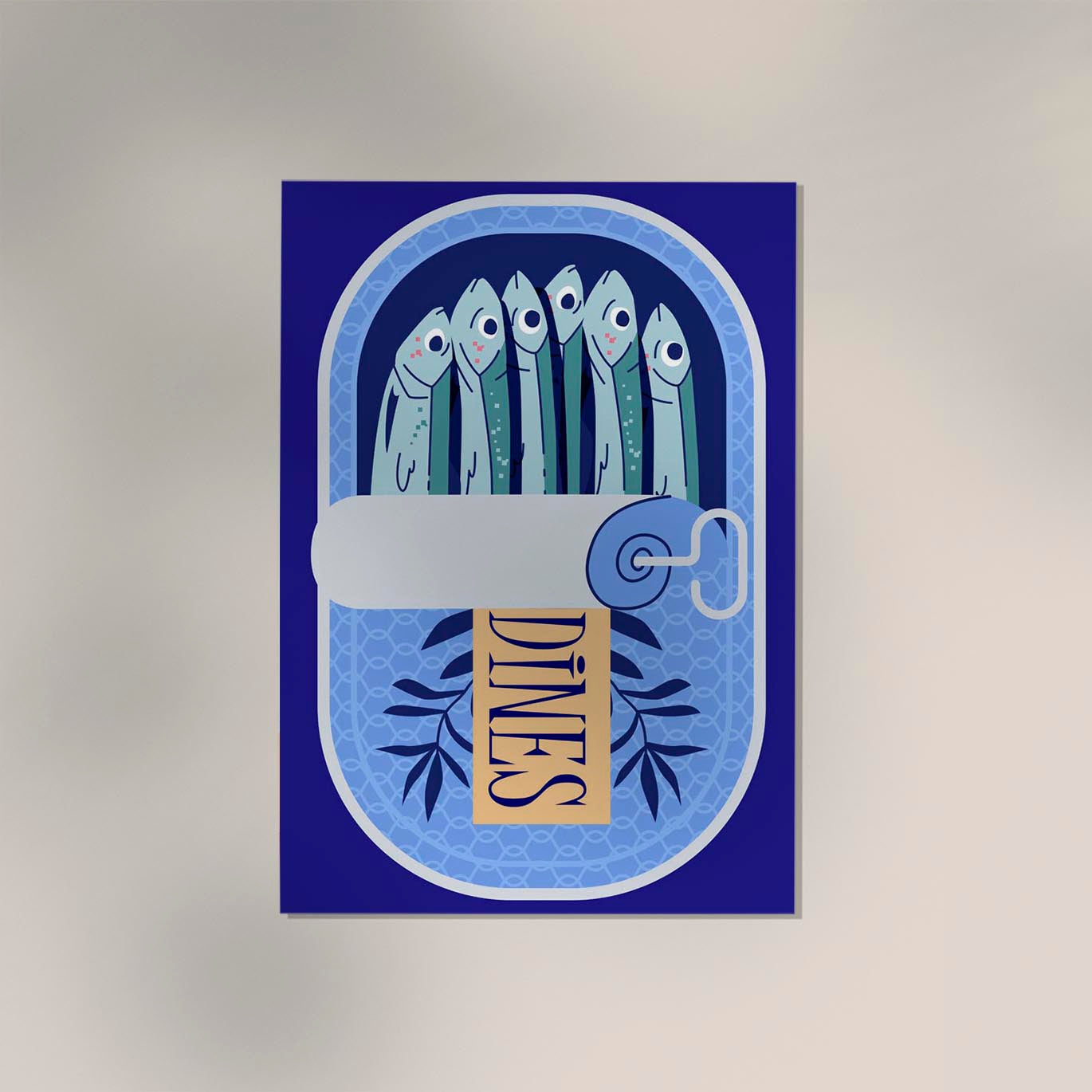 Sardines Blue Art Print