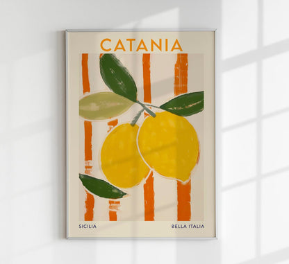 Catania Travel Food Poster