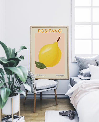 Positano Travel Food Poster