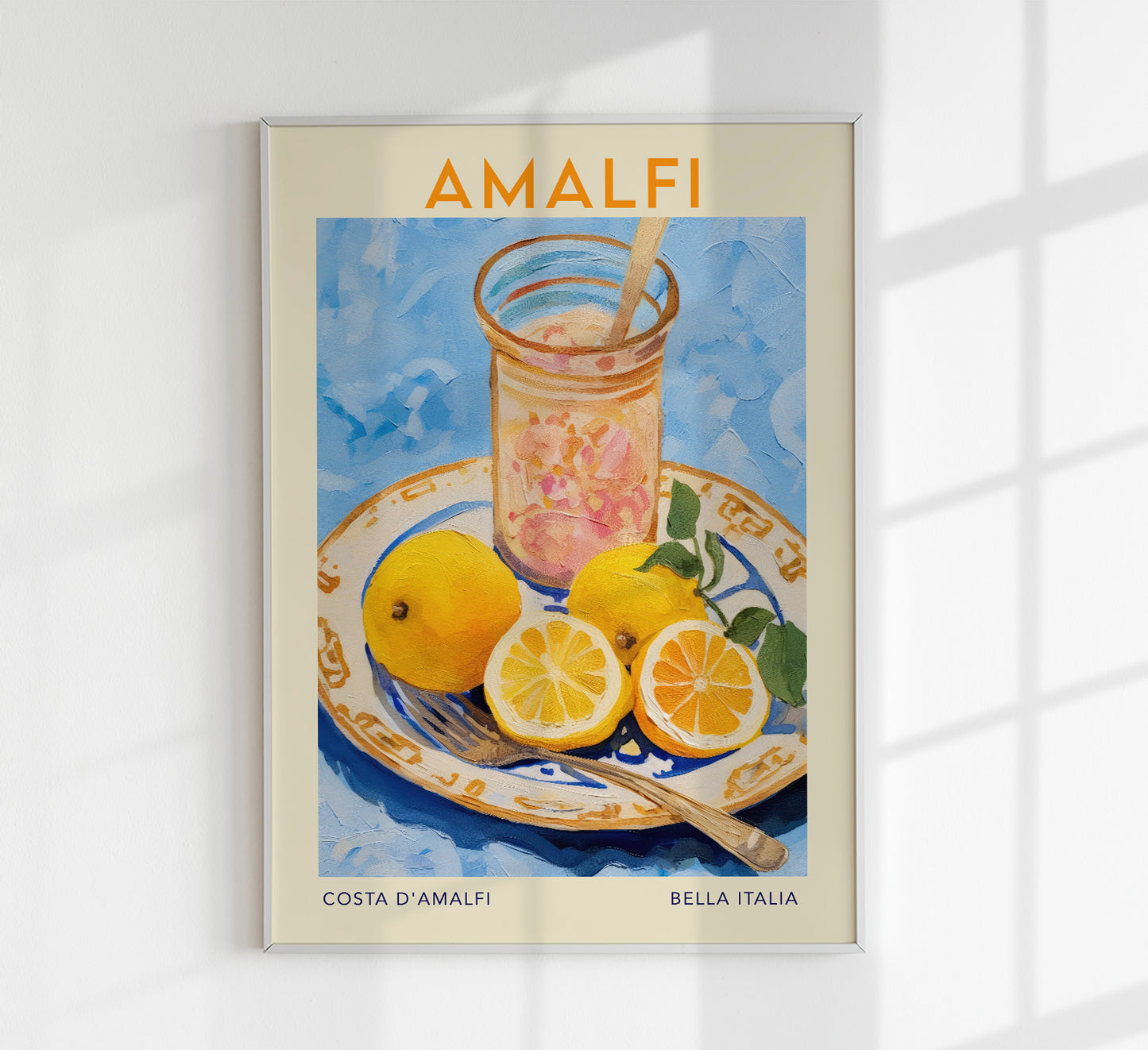 Amalfi Travel Food Poster