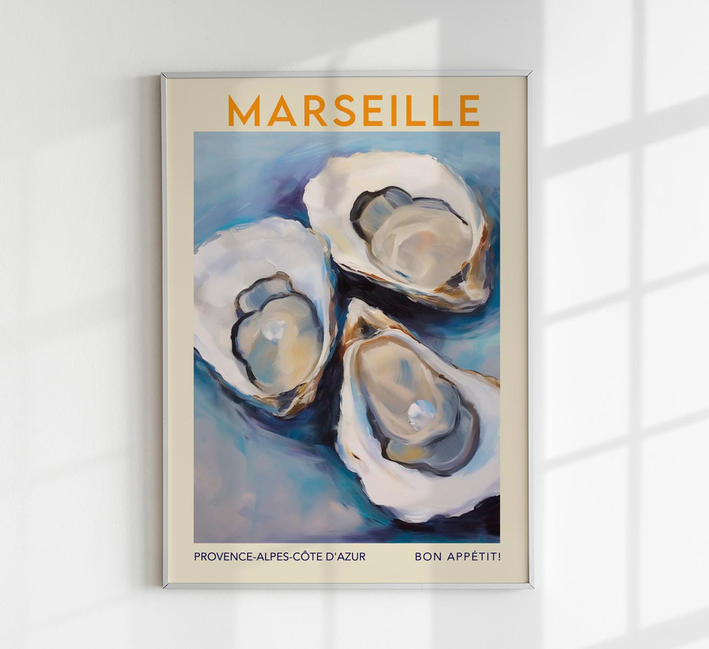 Marseille Travel Food Poster