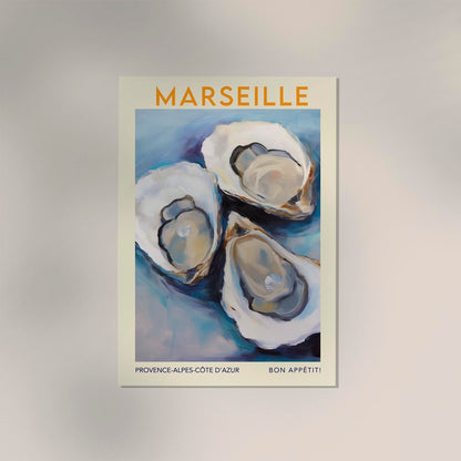 Marseille Travel Food Poster