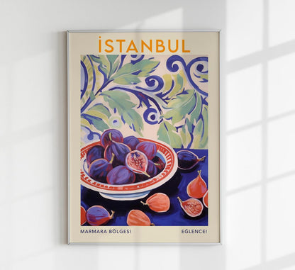 Istanbul Travel Food Poster