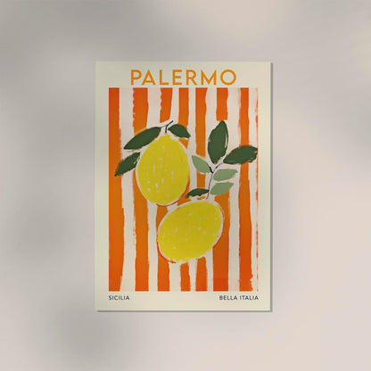 Palermo Travel Food Poster