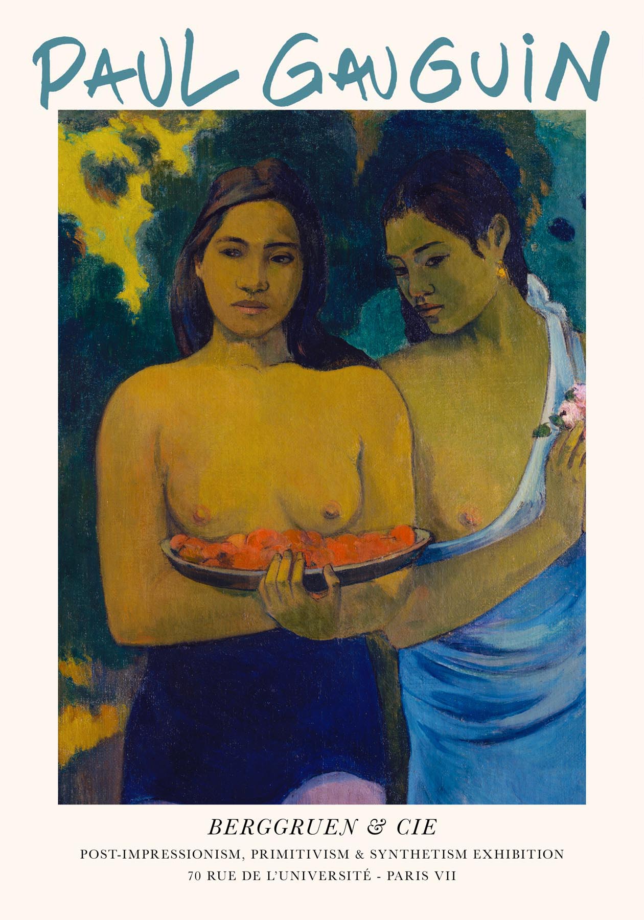 Two Tahitian Women by Paul Gauguin Exhibition Poster