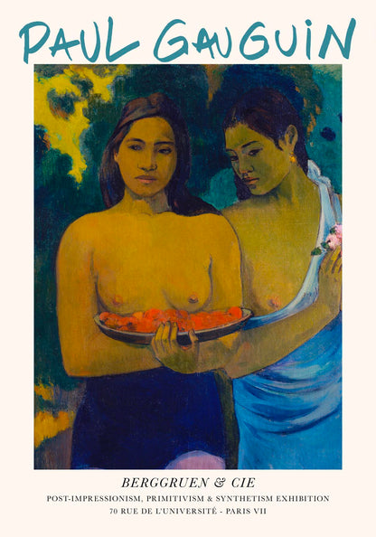 Two Tahitian Women by Paul Gauguin Exhibition Poster