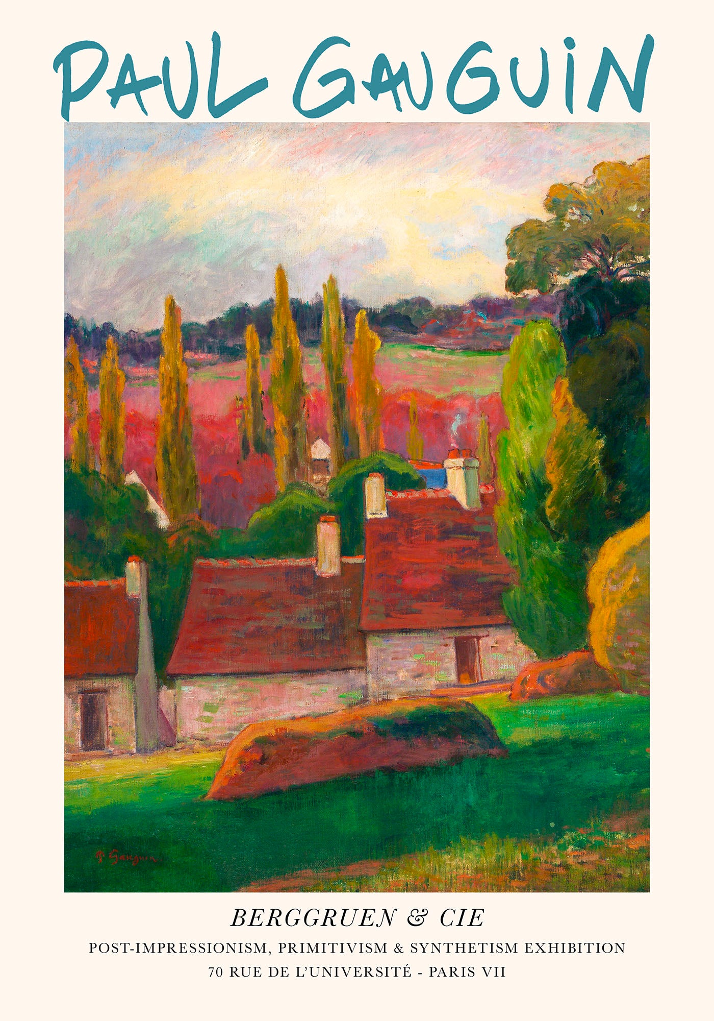 A Farm In Brittany by Paul Gauguin Exhibition Poster