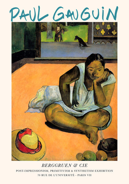 Brooding Woman by Paul Gauguin Exhibition Poster