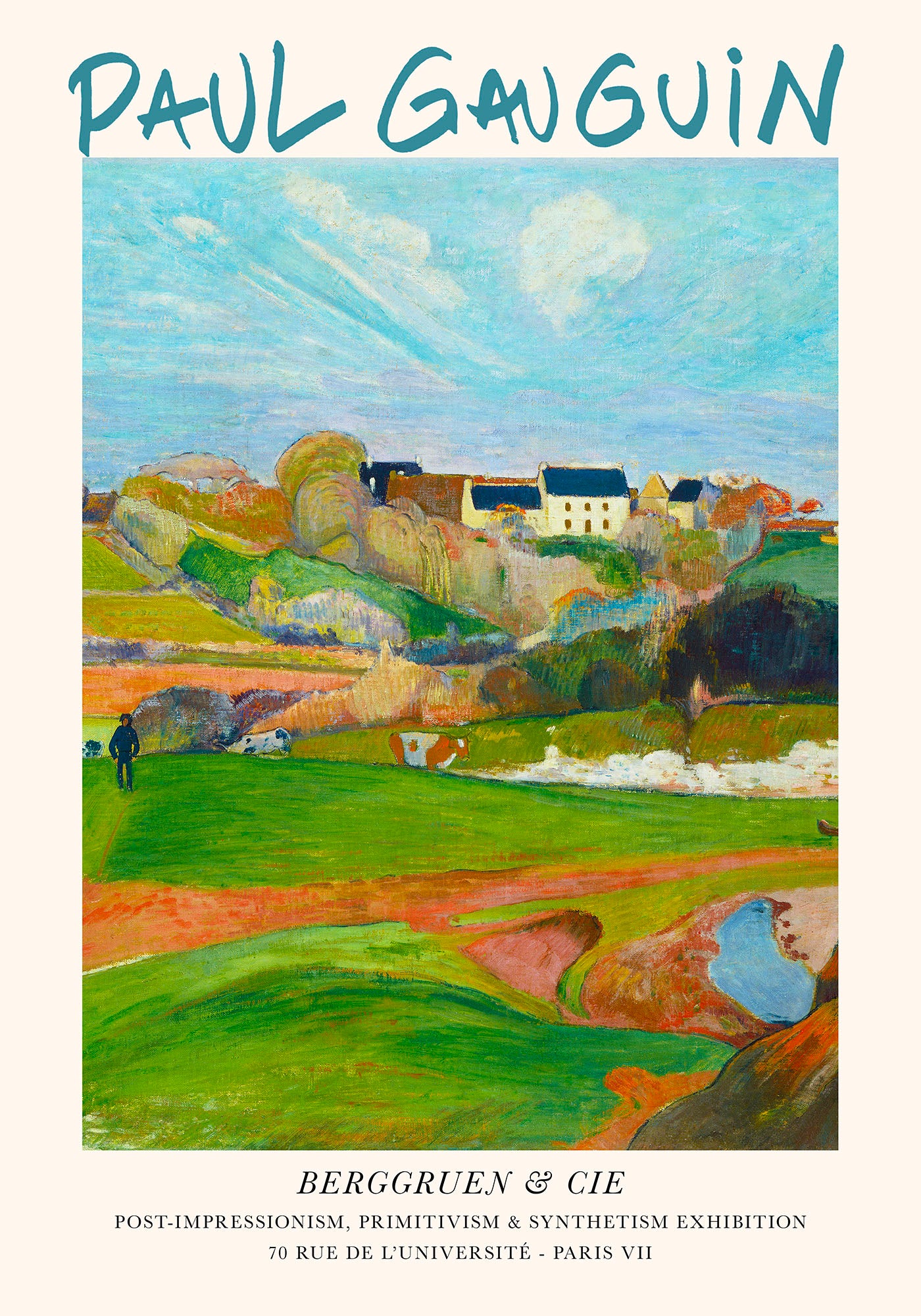 Landscape At Le Pouldu by Paul Gauguin Exhibition Poster