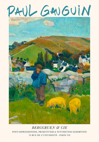 The Swineherd by Paul Gauguin Exhibition Poster