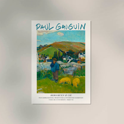 The Swineherd by Paul Gauguin Exhibition Poster