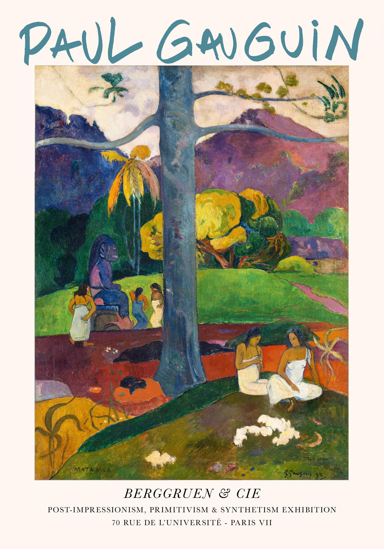 Mata Mua by Paul Gauguin Exhibition Poster