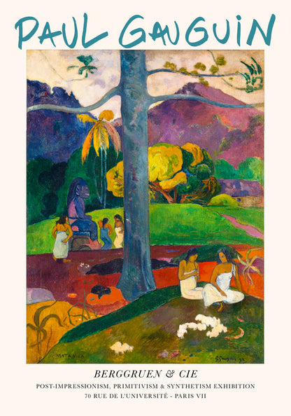 Mata Mua by Paul Gauguin Exhibition Poster