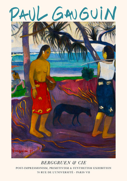 I Raro Te Oviri (Under the Pandanus) by Paul Gauguin Exhibition Poster