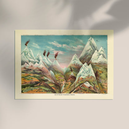 Nature in Ascending Regions Educational Vintage Poster