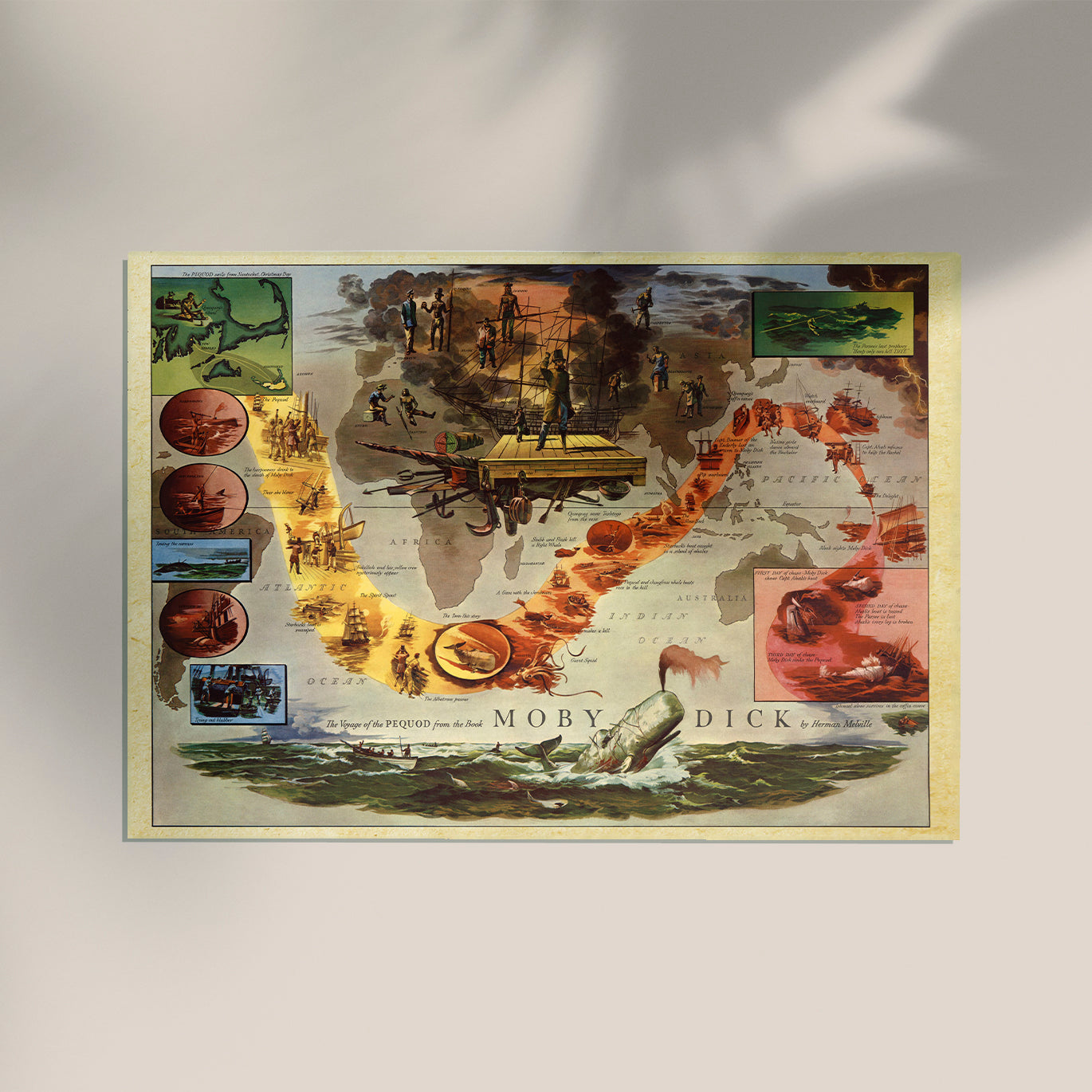 Moby Dick Voyage Fantasy Poster