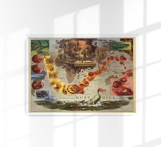 Moby Dick Voyage Fantasy Poster
