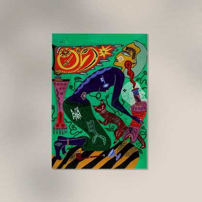 Untitled (Green Composition) by Gustaf Munch-Petersen Art Print