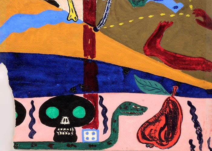 Untitled (Skull & Snake) by Gustaf Munch-Petersen Art Print