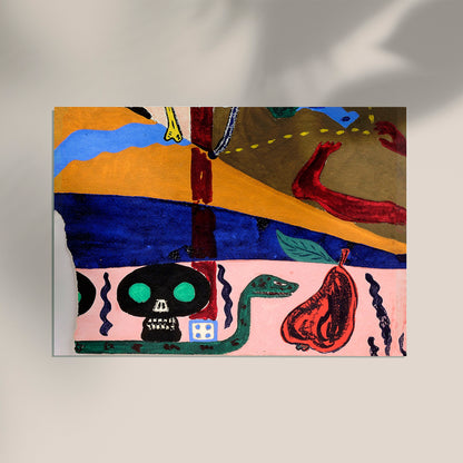Untitled (Skull & Snake) by Gustaf Munch-Petersen Art Print