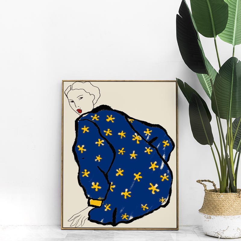 Blue Pullover Art Print