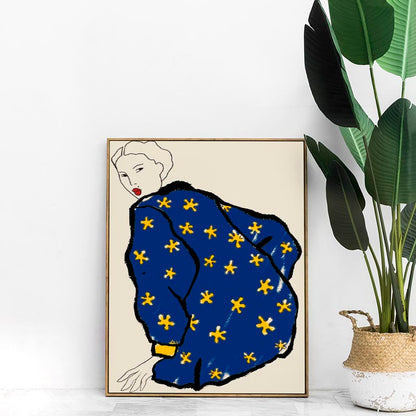 Blue Pullover Art Print