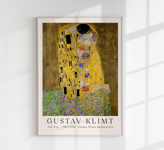 The Kiss by Gustav Klimt Exhibition Poster