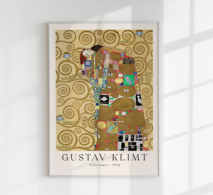 Fulfillment by Gustav Klimt Exhibition Poster