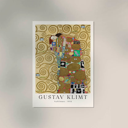 Fulfillment by Gustav Klimt Exhibition Poster