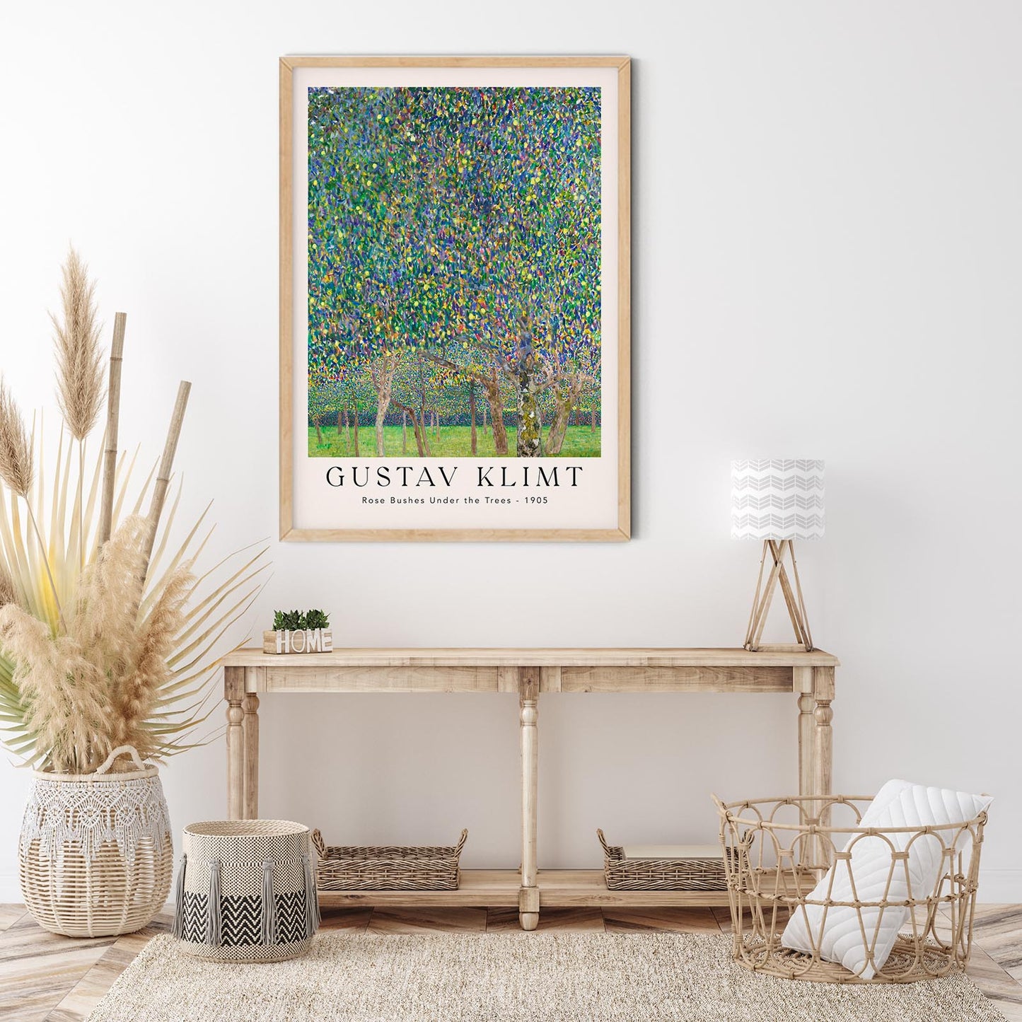 Rose Bushes Under the Trees by Gustav Klimt Exhibition Poster