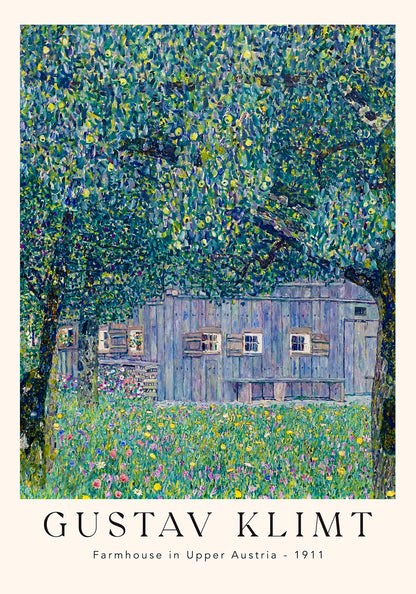 Farmhouse in Upper Austria by Gustav Klimt Exhibition Poster